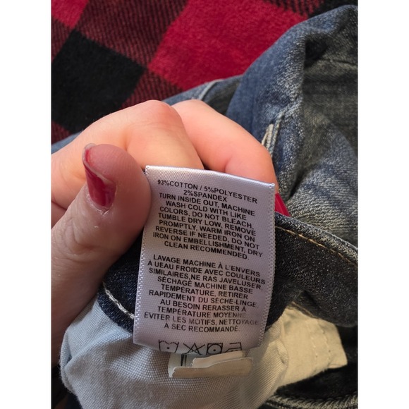 Vigoss Womens 24x26 Blue Distressed Relaxed Tapered Boyfriend Denim Jeans - Picture 6 of 11